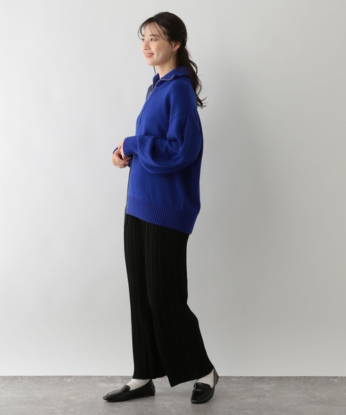 GLOBAL WORK Smile Seed Store（グローバルワーク スマイルシードストア）の「お手入れラクラクハーフジッププルオーバー/116057（ニット/セーター・レディース・アイボリー/ブルー系その他6/ブラック/グレー・X-LARGE/SMALL/MEDIUM/LARGE）」の11枚目の写真