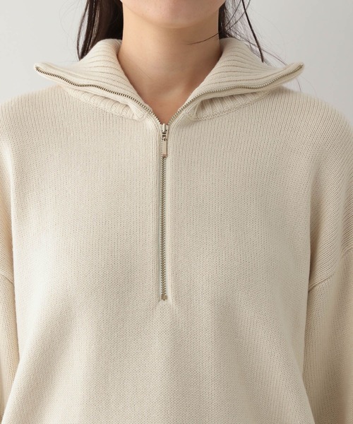 GLOBAL WORK Smile Seed Store（グローバルワーク スマイルシードストア）の「お手入れラクラクハーフジッププルオーバー/116057（ニット/セーター・レディース・アイボリー/ブルー系その他6/ブラック/グレー・X-LARGE/SMALL/MEDIUM/LARGE）」の17枚目の写真