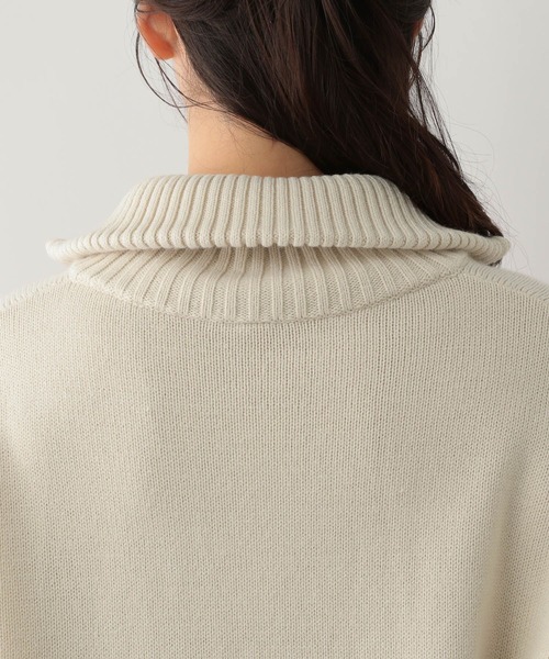 GLOBAL WORK Smile Seed Store（グローバルワーク スマイルシードストア）の「お手入れラクラクハーフジッププルオーバー/116057（ニット/セーター・レディース・アイボリー/ブルー系その他6/ブラック/グレー・X-LARGE/SMALL/MEDIUM/LARGE）」の18枚目の写真