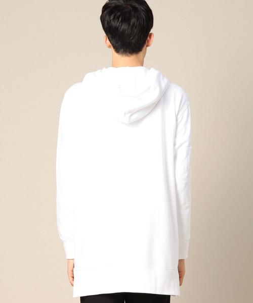 BEAUTY&YOUTH UNITED ARROWS(ビューティーアンドユースユナイテッドアローズ)の「<monkey time> URK SD/ZP LONG HOODIE/パーカー(パーカー・メンズ・ホワイト/グレー・MEDIUM/LARGE/X-LARGE/SMALL)」の5枚目の写真