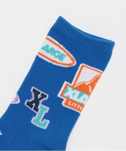 XLARGE KIDS(エクストララージキッズ)の「ワッペンロゴソックス(ソックス/靴下・キッズ・ブラック/ブルー/グレー・13-15cm/15-17cm/17-19cm/19-21cm)」の4枚目の写真