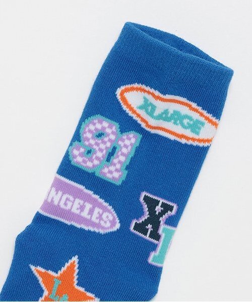 XLARGE KIDS(エクストララージキッズ)の「ワッペンロゴソックス(ソックス/靴下・キッズ・ブラック/ブルー/グレー・13-15cm/15-17cm/17-19cm/19-21cm)」の6枚目の写真