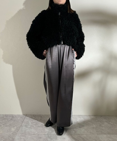 セール】プードルファー Wジップ クロップドジャケット（ブルゾン）｜r