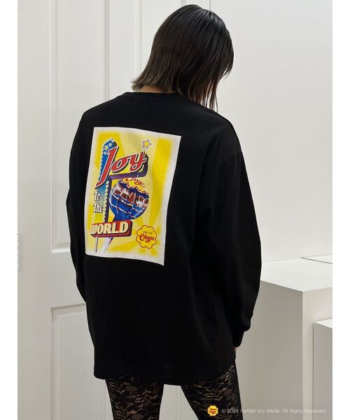 EVRIS(エヴリス)の「【EVRIS×Chupa Chups】グラフィックロンT(Tシャツ/カットソー・レディース・ブラック/ホワイト・FREE)」の2枚目の写真