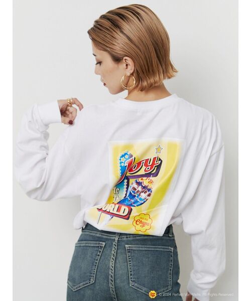 EVRIS(エヴリス)の「【EVRIS×Chupa Chups】グラフィックロンT(Tシャツ/カットソー・レディース・ブラック/ホワイト・FREE)」の3枚目の写真