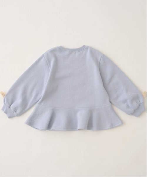 Lycee mine（リセマイン）の「【毛玉バイバイ裏起毛裏毛】アソートリボン付きガーリートップス（スウェット・キッズ・ブルーグレー/ブラック/シルバーグレー/レッド/ダークブラウン/ライトグリーン・100cm/110cm/120cm/130cm/140cm/150cm）」の18枚目の写真