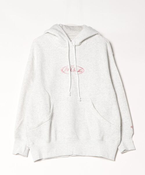 NIKE(ナイキ)の「ナイキ NIKE ナイキ NSW OS OPP1 FLC プルオーバー L/S フーディ(パーカー・レディース・ライトグレー/ブラック/ピンク・S/M/L/XL)」の2枚目の写真