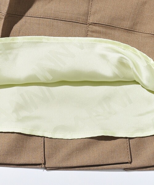 GANNI（ガニー）の「GANNI/ガニー DRAPEY MELANGE MINI SKIRT / F9563_177（スカート・レディース・ブラウン・36）」の5枚目の写真