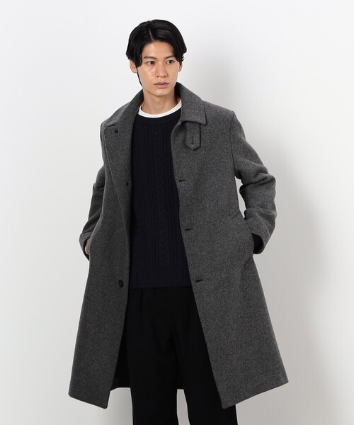 COMME　CA COMMUNE（コムサコミューン）の「ステンカラーコート（ステンカラーコート・メンズ・チャコール/ブラック/グレイッシュベージュ・SMALL/MEDIUM/LARGE/X-LARGE）」の5枚目の写真