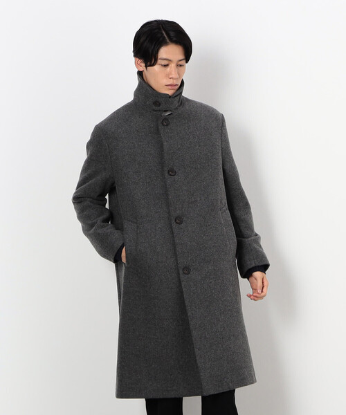 COMME　CA COMMUNE（コムサコミューン）の「ステンカラーコート（ステンカラーコート・メンズ・チャコール/ブラック/グレイッシュベージュ・SMALL/MEDIUM/LARGE/X-LARGE）」の7枚目の写真