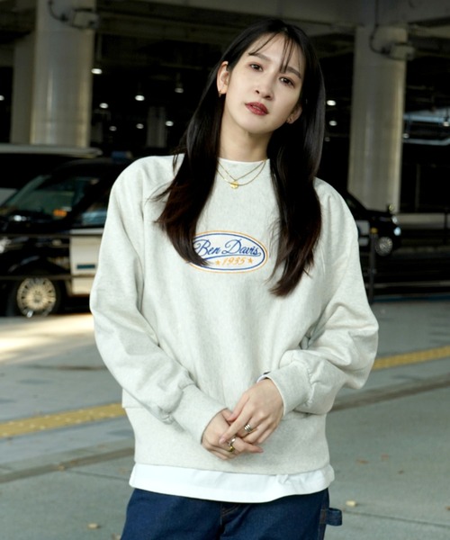 【セール】《BEN DAVIS》 LADIES SWEAT CREW（スウェット）｜BEN DAVIS（ベンデイビス）