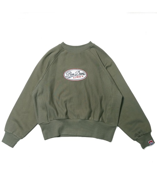 BEN DAVIS(ベンデイビス)の「《BEN DAVIS》 LADIES SWEAT CREW(スウェット・レディース・ブラック/カーキ/オートミール・FREE)」の8枚目の写真