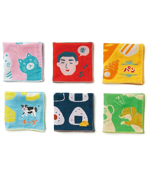 ニューレトロ ガーゼハンカチ ハンドタオル ミニタオル（ハンカチ