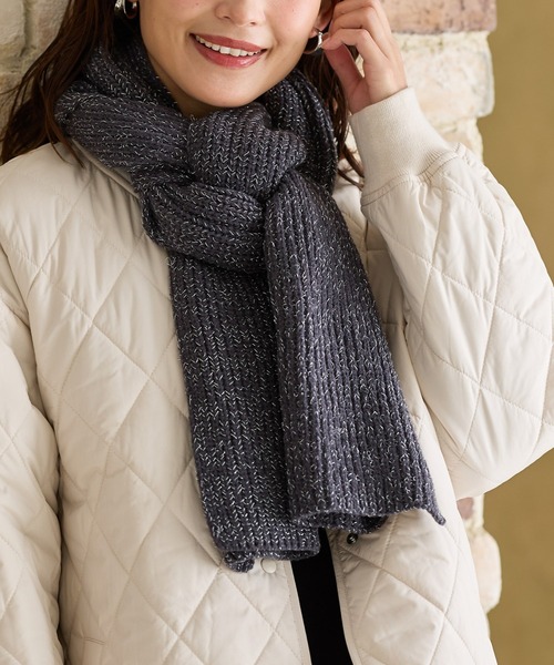 Honeys（ハニーズ）の「ラメ入ニットマフラー（マフラー）」 - WEAR