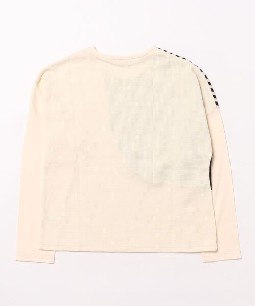 unica(ユニカ)の「ワッフルきりかえTシャツ(Tシャツ/カットソー・キッズ・ブラック/オフホワイト・M/L/XL/S)」の3枚目の写真