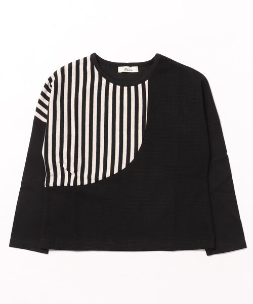 unica(ユニカ)の「ワッフルきりかえTシャツ(Tシャツ/カットソー・キッズ・ブラック/オフホワイト・M/L/XL/S)」の18枚目の写真