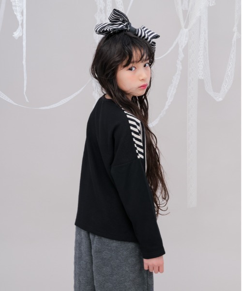 unica(ユニカ)の「ワッフルきりかえTシャツ(Tシャツ/カットソー・キッズ・ブラック/オフホワイト・M/L/XL/S)」の7枚目の写真