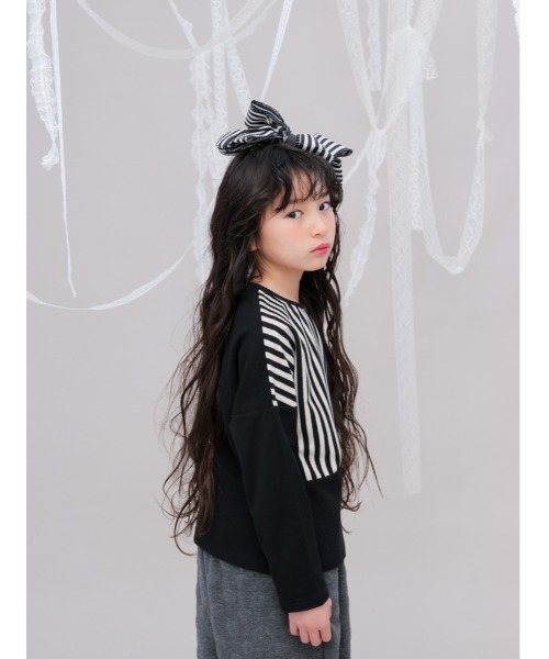 unica(ユニカ)の「ワッフルきりかえTシャツ(Tシャツ/カットソー・キッズ・ブラック/オフホワイト・M/L/XL/S)」の8枚目の写真