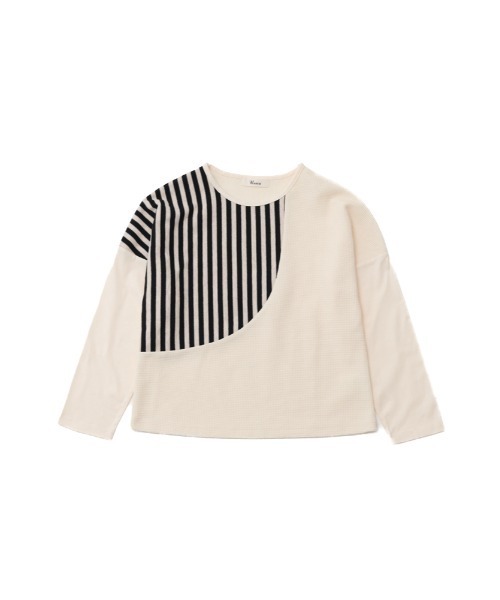 unica(ユニカ)の「ワッフルきりかえTシャツ(Tシャツ/カットソー・キッズ・ブラック/オフホワイト・M/L/XL/S)」の12枚目の写真