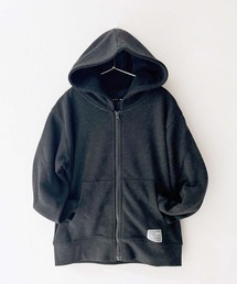 売り切りセール❣️SISIO❣️裏起毛パーカー ブラック セール】綿タッチ 裏起毛 ちょいBIG ZIPパーカー（パーカー）｜SHISKY