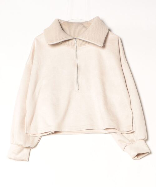 atONE(アットワン)の「スエードボンチハーフジッププルオーバー(スウェット・レディース・スミクロ/アイボリー・F)」の19枚目の写真