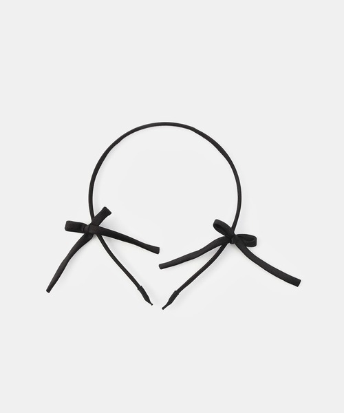 ROPE' PICNIC（ロペピクニック）の「サイドリボンカチューシャ（カチューシャ・キッズ・オフホワイト/ブラック・FREE）」の9枚目の写真