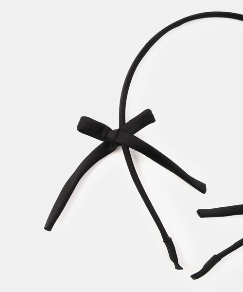 ROPE' PICNIC（ロペピクニック）の「サイドリボンカチューシャ（カチューシャ・キッズ・オフホワイト/ブラック・FREE）」の10枚目の写真