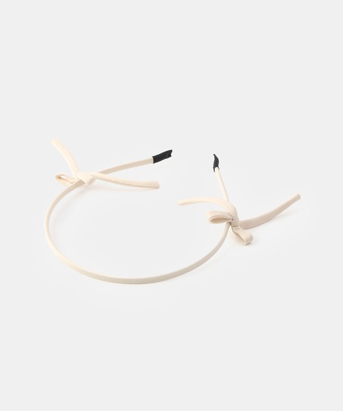 ROPE' PICNIC（ロペピクニック）の「サイドリボンカチューシャ（カチューシャ・キッズ・オフホワイト/ブラック・FREE）」の11枚目の写真