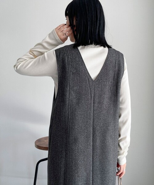 fredy emue（フレディエミュ）の「2WAYジャンスカ（ワンピース・レディース・グレー/チャコールグレー・36/38）」の9枚目の写真