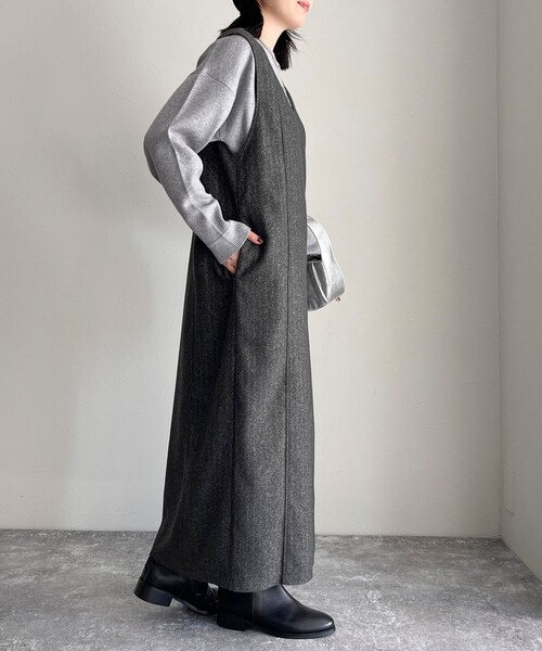 fredy emue（フレディエミュ）の「2WAYジャンスカ（ワンピース・レディース・グレー/チャコールグレー・36/38）」の11枚目の写真