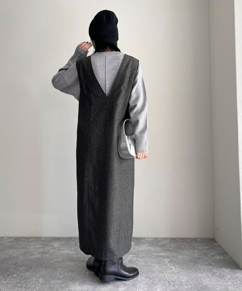 fredy emue（フレディエミュ）の「2WAYジャンスカ（ワンピース・レディース・グレー/チャコールグレー・36/38）」の13枚目の写真