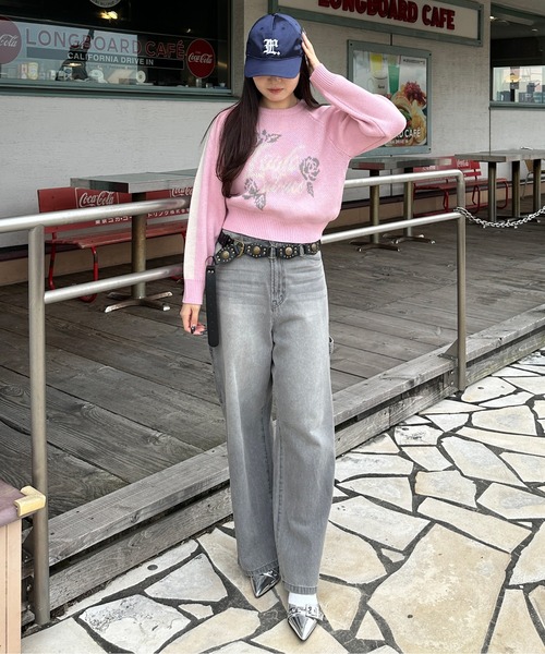 サイドラインジャガードアソートニット（ニット/セーター