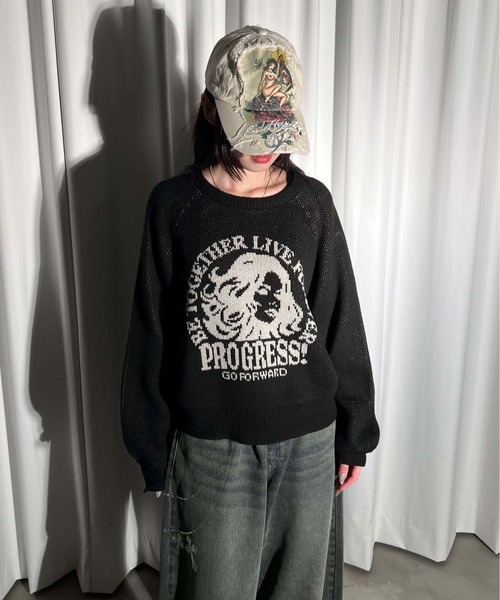 サイドラインジャガードアソートニット（ニット/セーター）｜sedacle