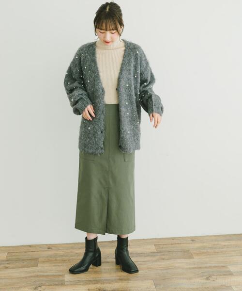 ITEMS URBANRESEARCH（アイテムズ アーバンリサーチ）の「シャギーパールカーディガン（カーディガン/ボレロ・レディース・グレー/ベージュ・FREE）」の6枚目の写真