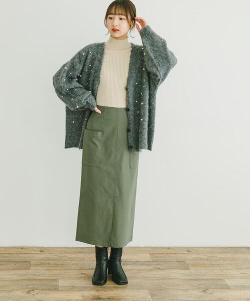 ITEMS URBANRESEARCH（アイテムズ アーバンリサーチ）の「シャギーパールカーディガン（カーディガン/ボレロ・レディース・グレー/ベージュ・FREE）」の7枚目の写真