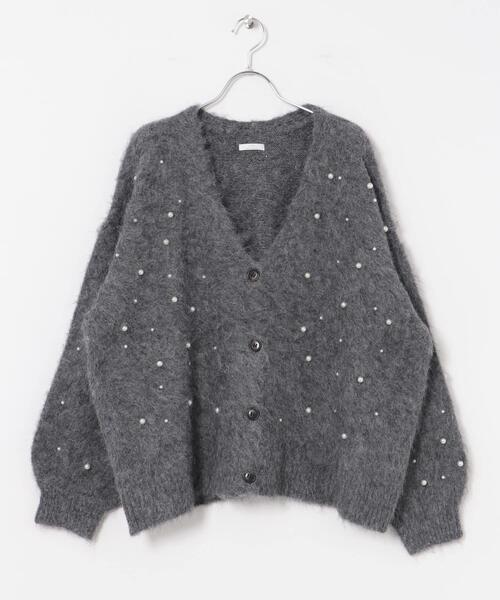 ITEMS URBANRESEARCH（アイテムズ アーバンリサーチ）の「シャギーパールカーディガン（カーディガン/ボレロ・レディース・グレー/ベージュ・FREE）」の16枚目の写真