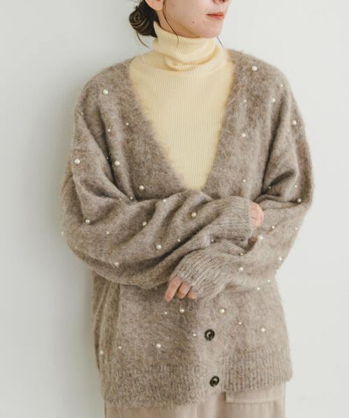 ITEMS URBANRESEARCH（アイテムズ アーバンリサーチ）の「シャギーパールカーディガン（カーディガン/ボレロ・レディース・グレー/ベージュ・FREE）」の22枚目の写真