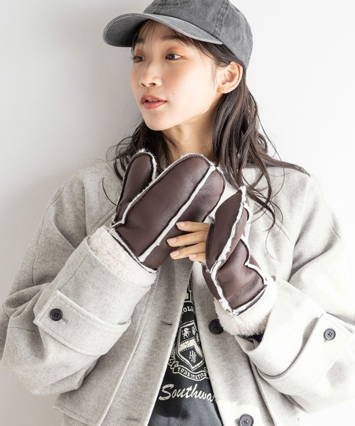 セール】ムートンフウミトン 252166（手袋）｜LOWRYS FARM（ローリーズ