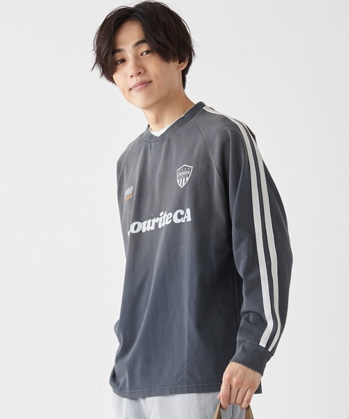 KRIFF MAYER（クリフメイヤー）の「袖ラインゲームシャツ（Tシャツ/カットソー・メンズ・オフホワイト/ネイビー/ブラック・X-LARGE/LARGE/MEDIUM）」の2枚目の写真