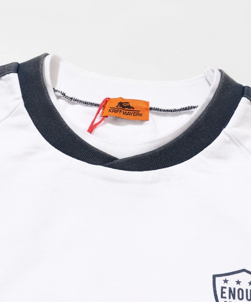 KRIFF MAYER（クリフメイヤー）の「袖ラインゲームシャツ（Tシャツ/カットソー・メンズ・オフホワイト/ネイビー/ブラック・X-LARGE/LARGE/MEDIUM）」の6枚目の写真