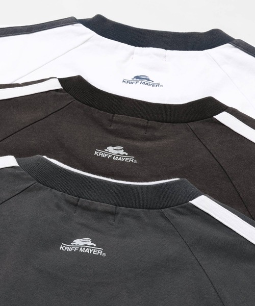 KRIFF MAYER（クリフメイヤー）の「袖ラインゲームシャツ（Tシャツ/カットソー・メンズ・オフホワイト/ネイビー/ブラック・X-LARGE/LARGE/MEDIUM）」の11枚目の写真