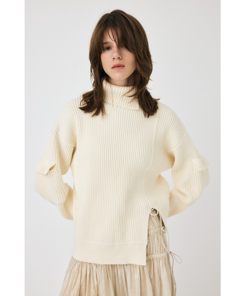 セール】SLIT HIGH NECK セーター（ニット/セーター）｜MOUSSY