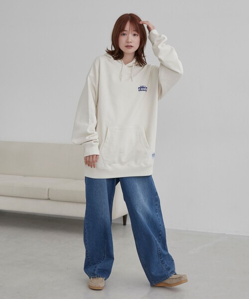 coen（コーエン）の「COSBY（コスビー）別注 ベアプリントパーカー（パーカー・メンズ・ネイビー/ナチュラル・M/L/XL）」の9枚目の写真