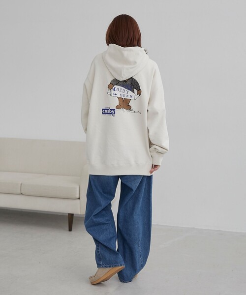 coen（コーエン）の「COSBY（コスビー）別注 ベアプリントパーカー（パーカー・メンズ・ネイビー/ナチュラル・M/L/XL）」の5枚目の写真