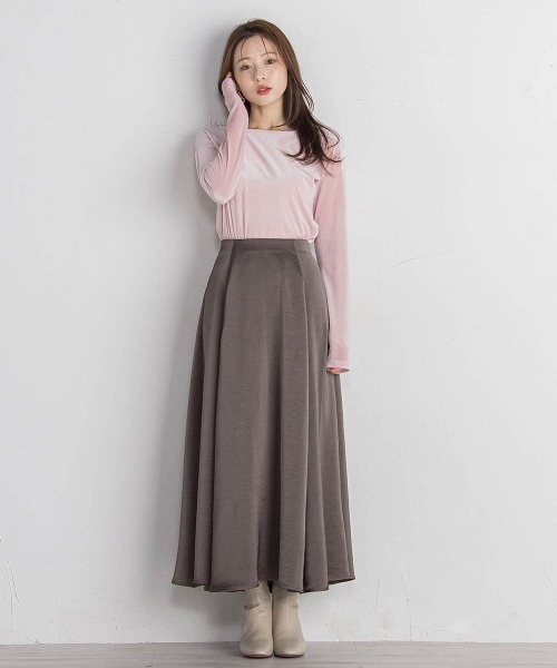 QUEENS COURT(クイーンズコート)の「ニュアンスベロアバックシャンカットソー≪手洗い可能≫(Tシャツ/カットソー・レディース・パープル/ピンク/ライトグレー/ブラック・M)」の12枚目の写真