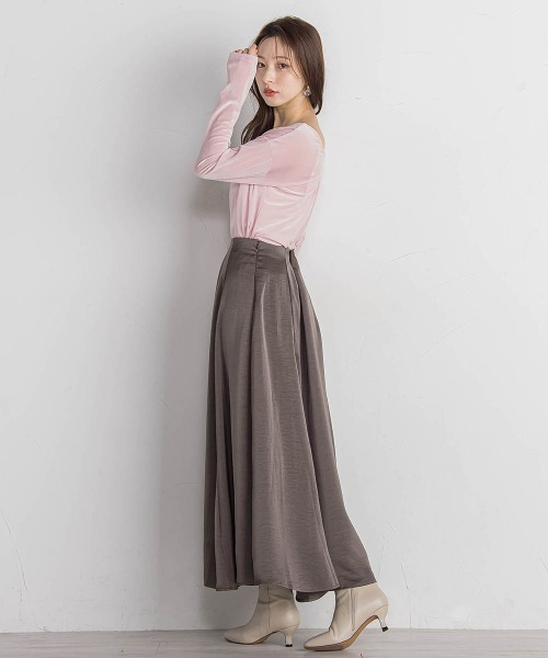 QUEENS COURT(クイーンズコート)の「ニュアンスベロアバックシャンカットソー≪手洗い可能≫(Tシャツ/カットソー・レディース・パープル/ピンク/ライトグレー/ブラック・M)」の13枚目の写真