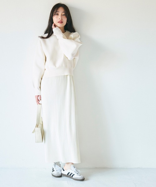 coca(coca)(コカ)の「スポンディッシュニットトップス(ニット/セーター・レディース・ライトグレー/アイボリー・L/M)」の3枚目の写真