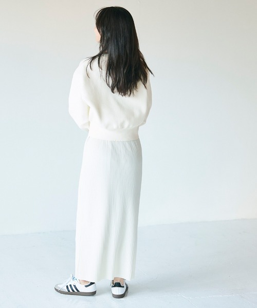 coca(coca)(コカ)の「スポンディッシュニットトップス(ニット/セーター・レディース・ライトグレー/アイボリー・L/M)」の5枚目の写真