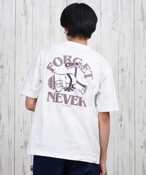 FORGET NEVER（フォーゲットネバー）の「【ムラサキスポーツ限定】FORGET NEVER/フォーゲットネバー 半袖Tシャツ バックプリント 252OO1ST556FN（Tシャツ/カットソー・メンズ・ホワイト/ブラック・XL/L/M）」の5枚目の写真