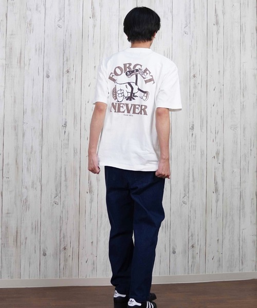 FORGET NEVER（フォーゲットネバー）の「【ムラサキスポーツ限定】FORGET NEVER/フォーゲットネバー 半袖Tシャツ バックプリント 252OO1ST556FN（Tシャツ/カットソー・メンズ・ホワイト/ブラック・XL/L/M）」の9枚目の写真
